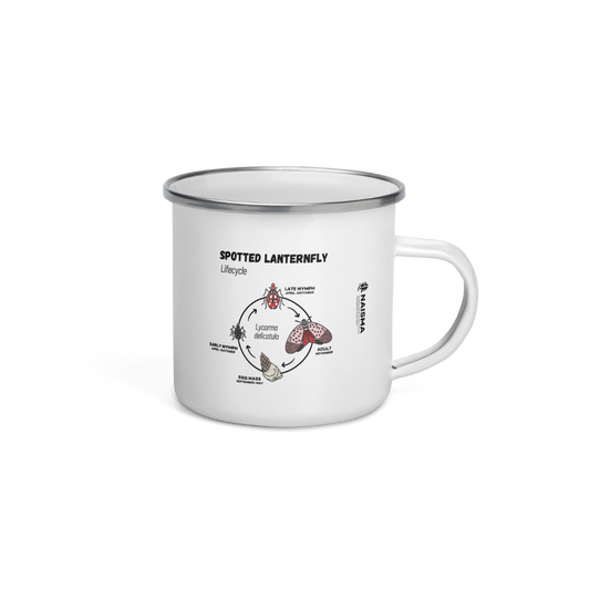 Know Your Invasives: Spotted Lanternfly Enamel Camp Mug