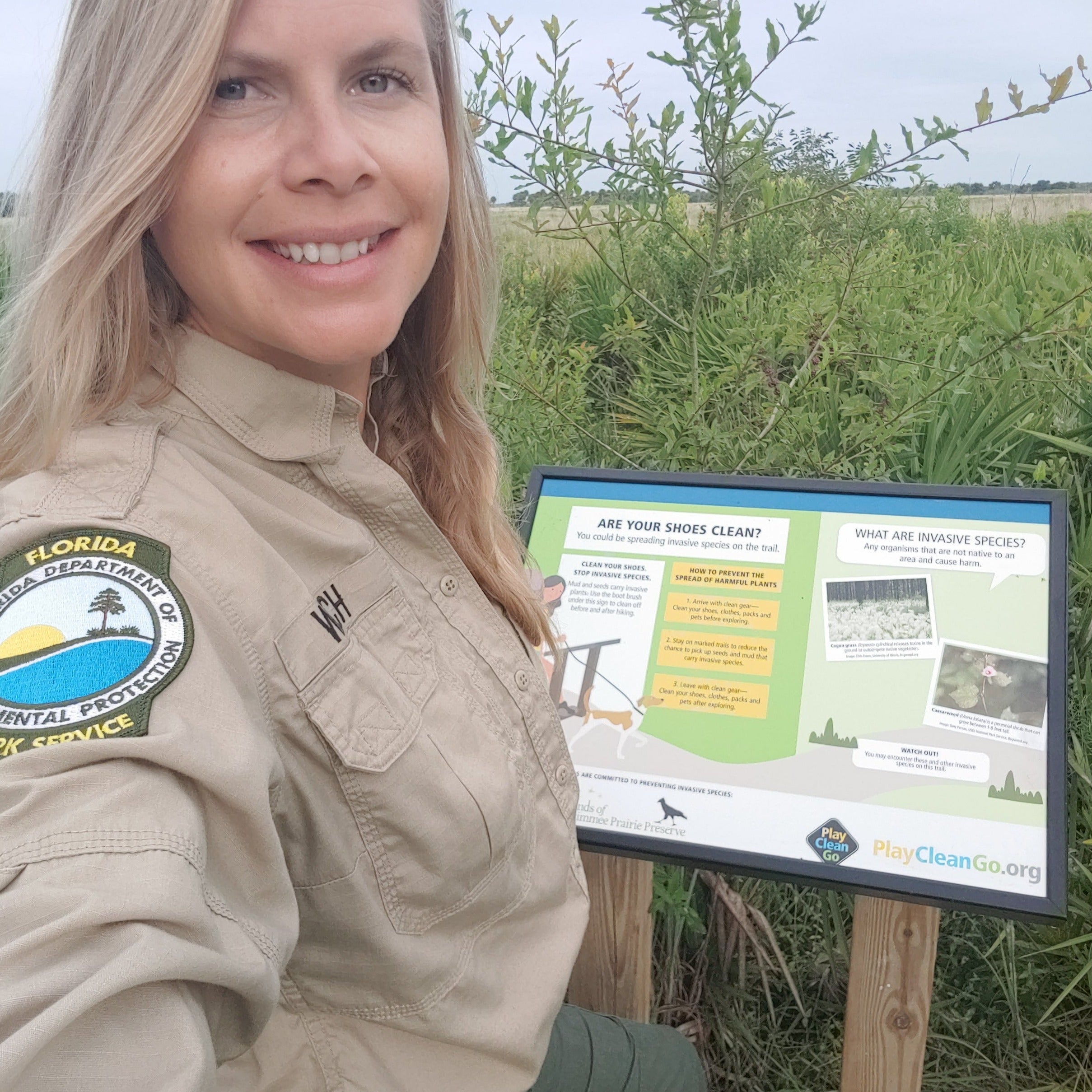PlayCleanGo Interpretive sign panel