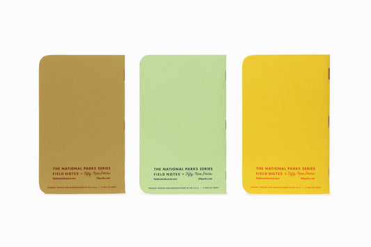 Field Notes National Parks Memo Books - Series A: Yosemite, Zion and Acadia National Parks
