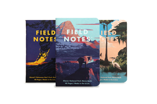 Field Notes National Parks Memo Books - Series F: Glacier, Hawai’i Volcanoes and Everglades