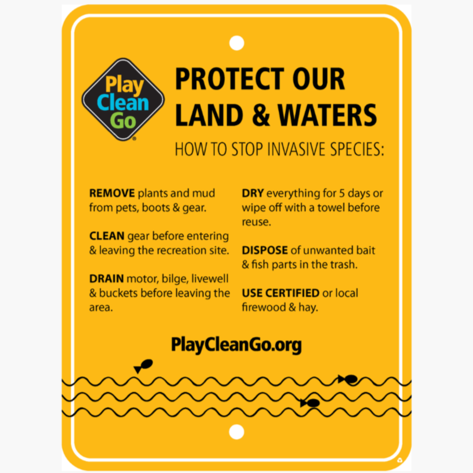 PlayCleanGo™️ PROTECT OUR LAND AND WATERS Trail Sign