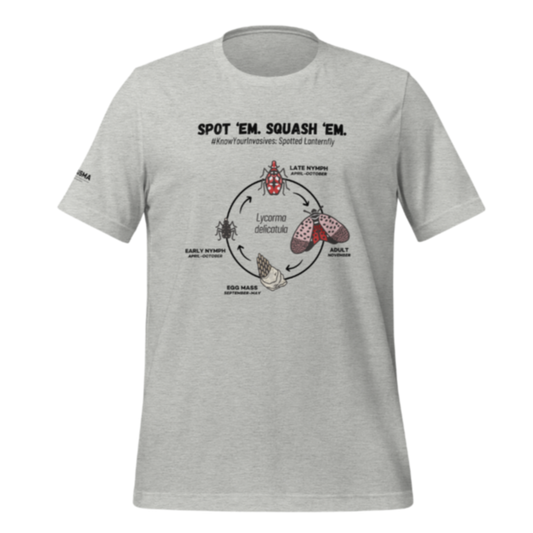 Know Your Invasives - Spotted Lanternfly Lifecycle T-shirt