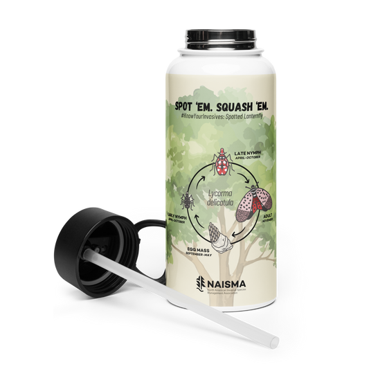 Know Your Invasives - Spotted Lanternfly Stainless Steel Water Bottle