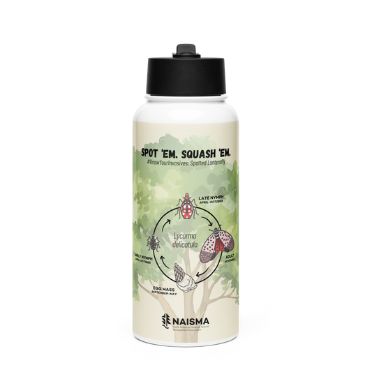 Know Your Invasives - Spotted Lanternfly Stainless Steel Water Bottle