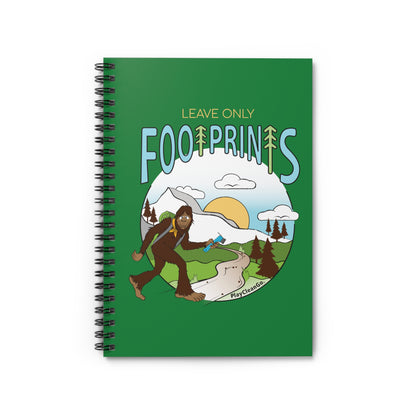 Leave Only Footprints Spiral Notebook