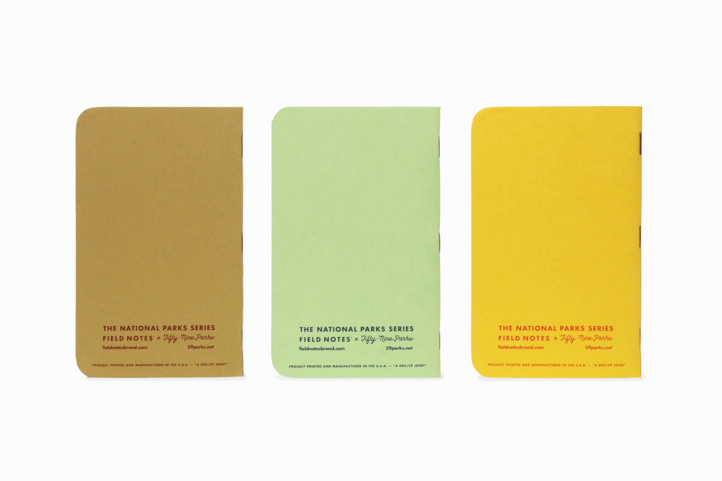 Field Notes National Parks Memo Books - Series F: Glacier, Hawai’i Volcanoes and Everglades