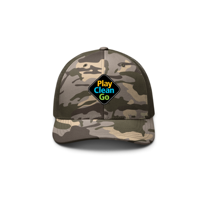 PlayCleanGo Logo Camo Trucker Hat