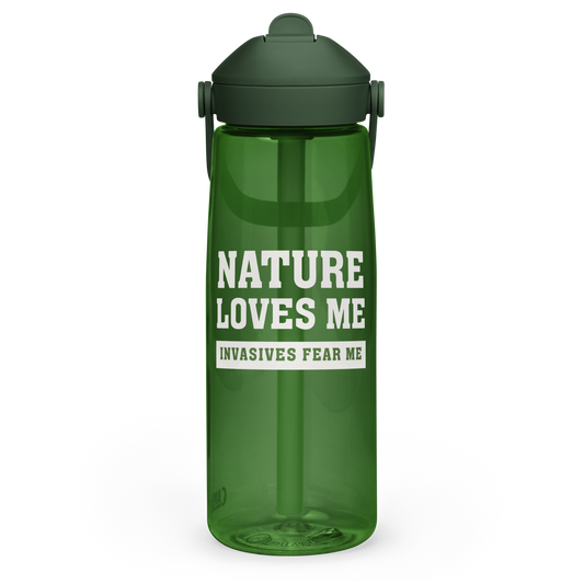 Nature Loves Me, Invasives Fear Me Flip straw water bottle