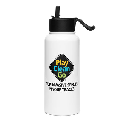 PlayCleanGo Logo Stainless Steel Water Bottle 32oz