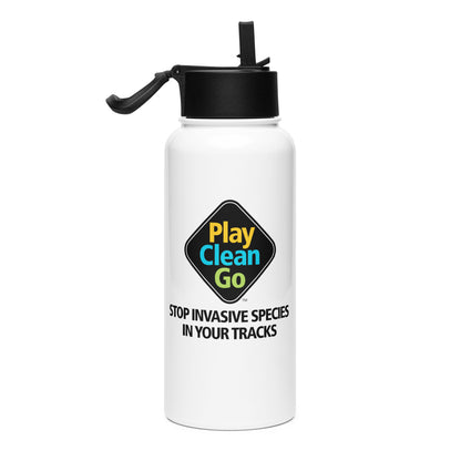 PlayCleanGo Logo Stainless Steel Water Bottle 32oz