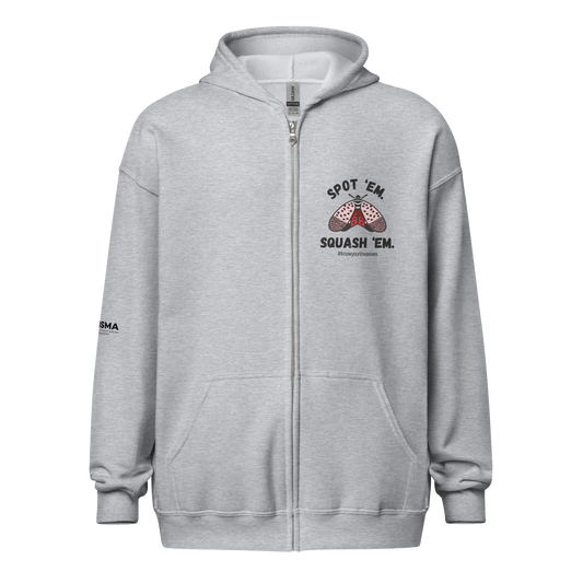 Know Your Invasives - Spotted Lanternfly Lifecycle Unisex Zip Hoodie